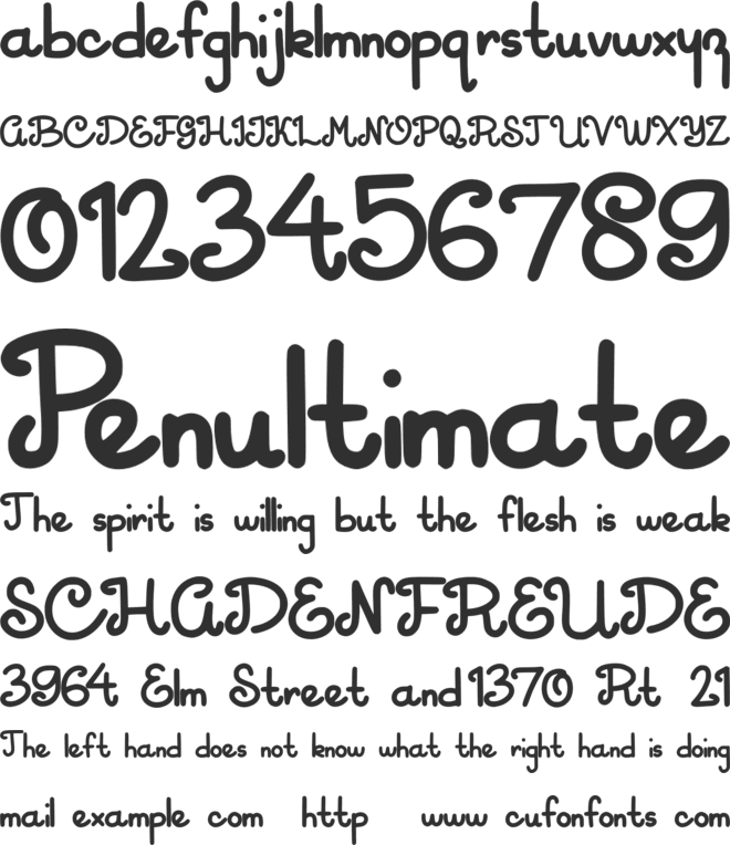 Lucy font preview