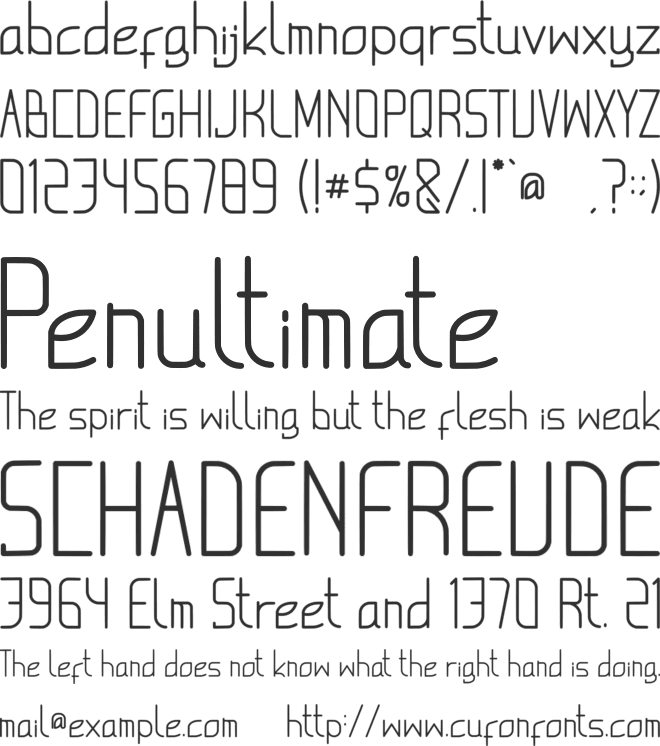 Bearbrond font preview