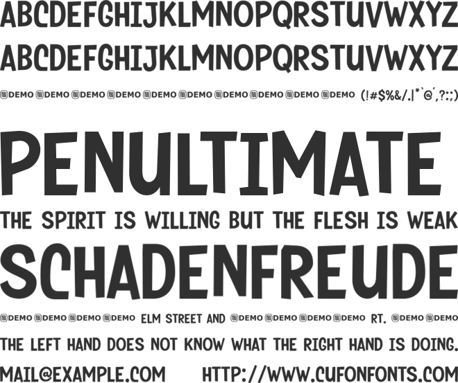 Chatty Teenage font preview