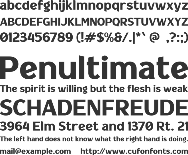 d Degradasi font preview