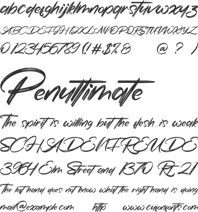 Whisper font preview