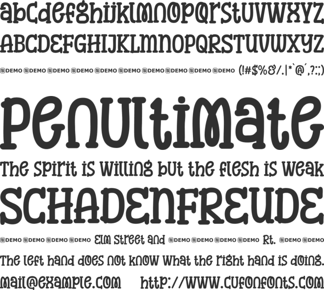 Wispy Clouds font preview