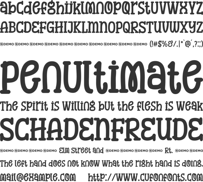 Wispy Clouds font preview