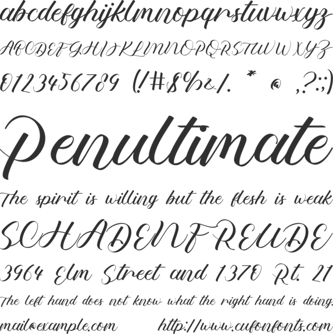 Blubery font preview