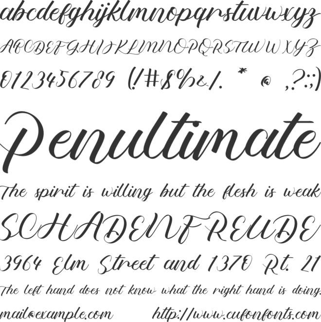 Blubery font preview