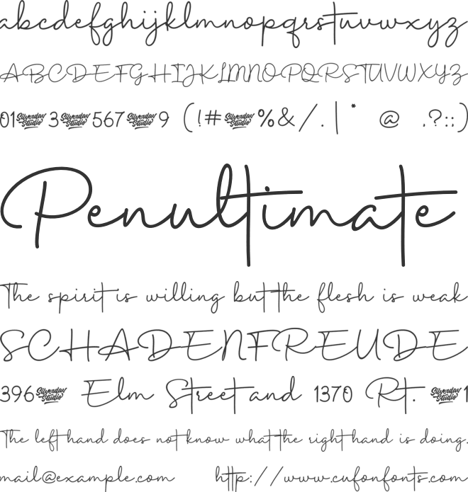 Simphony Cinta font preview