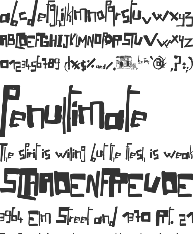 LoOse Gangster font preview