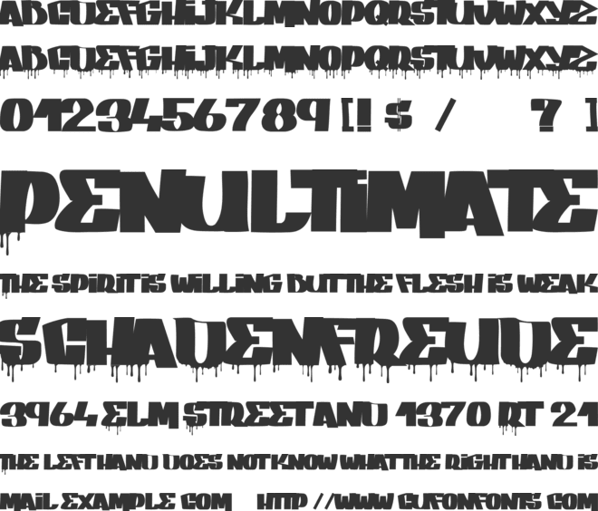 GANG BANG CRIME font preview