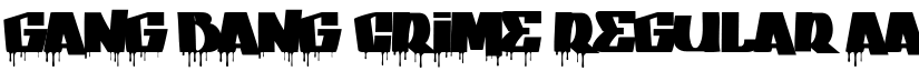 GANG BANG CRIME Regular font