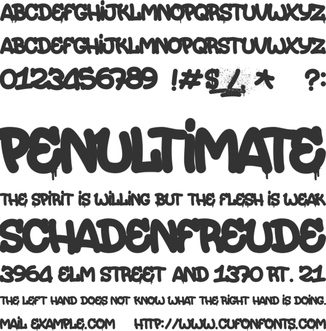 Painterz font preview