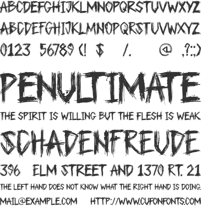 DK Plague Master font preview