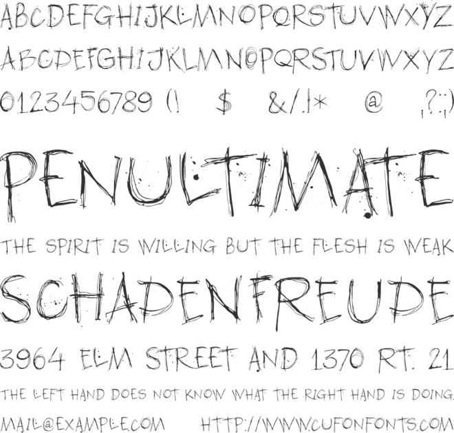 DK American Grunge font preview