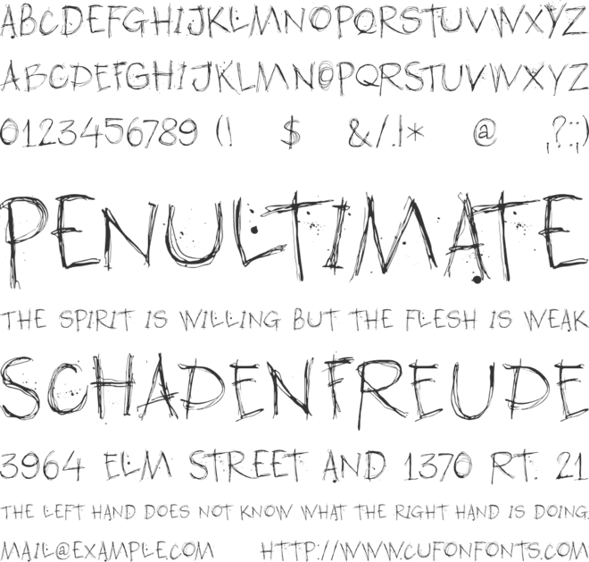 DK American Grunge font preview