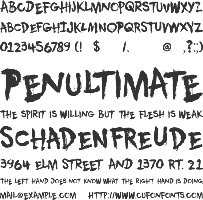 DK Umbilical Noose font preview