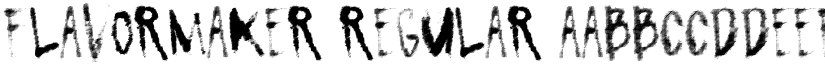 FlavorMaker Regular font