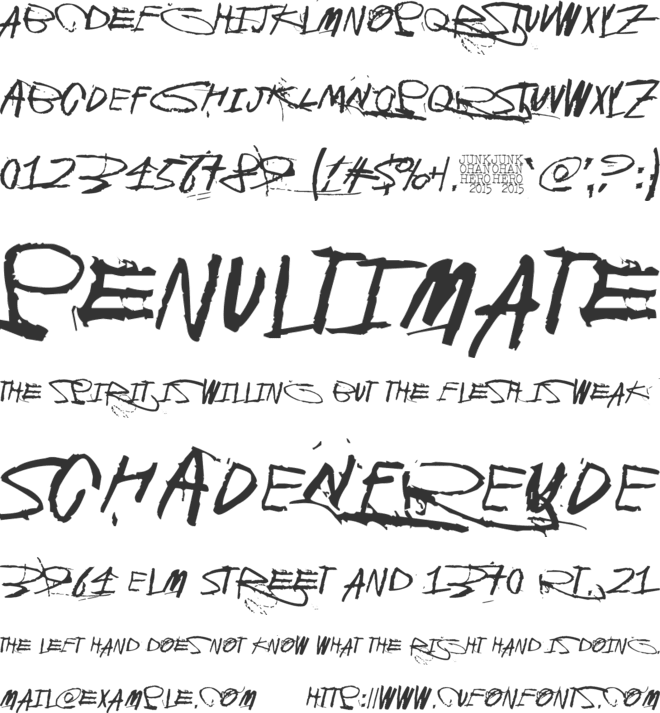 GalvanizeBurn font preview