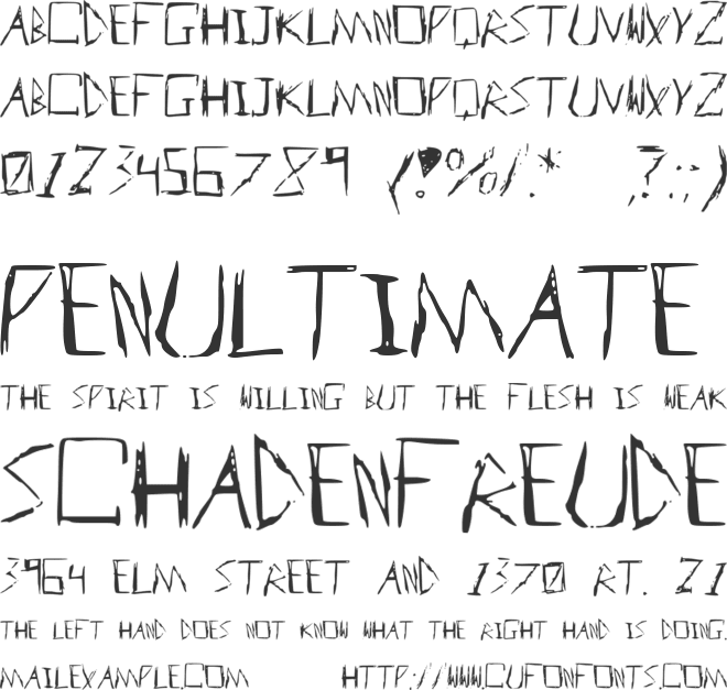 BadHandwriter font preview