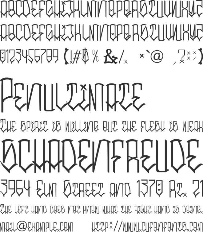Sleepy Mano font preview