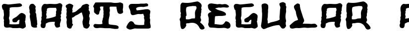 Giants Regular font