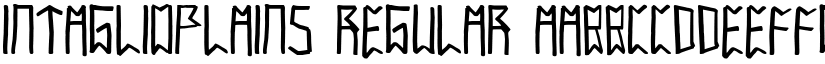 IntaglioPlains Regular font
