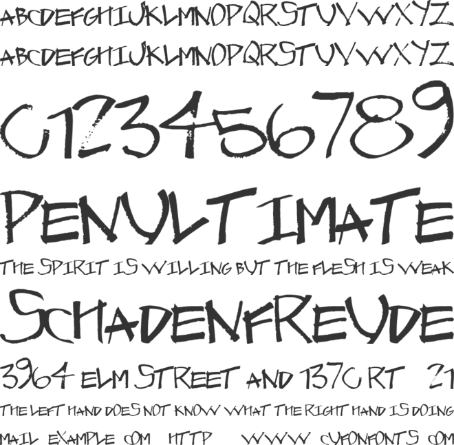 GraffCaps font preview