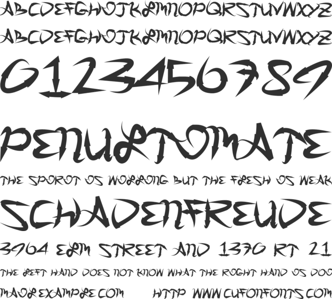 GreatArrows font preview