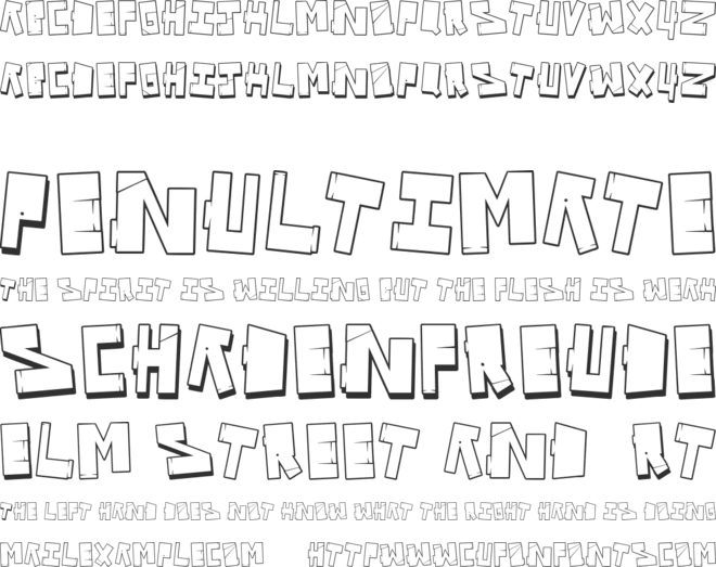 Vandal On The Fluid font preview