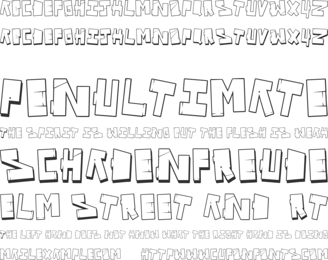 Vandal On The Fluid font preview