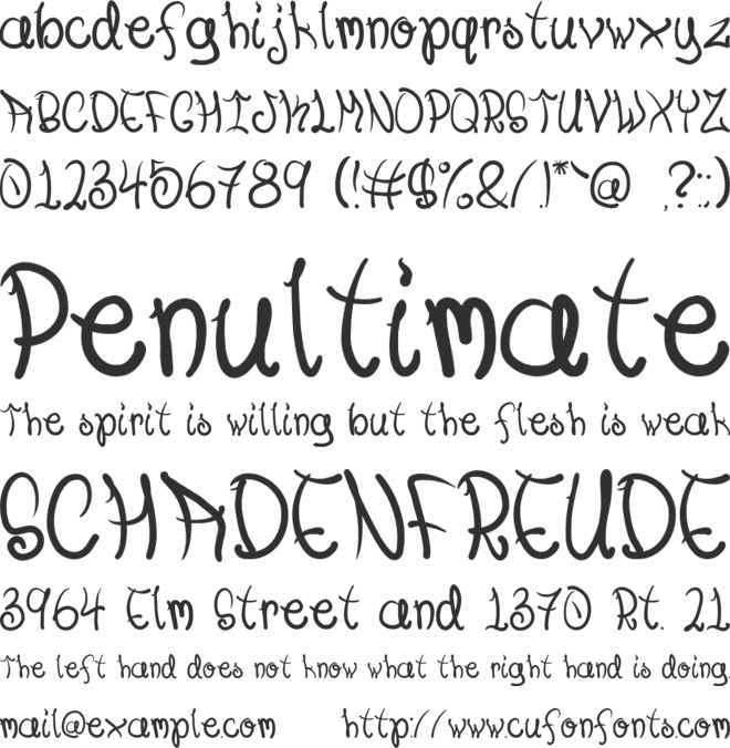 NADC- You Know it font preview