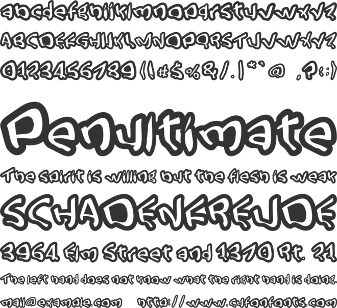 Street Style font preview