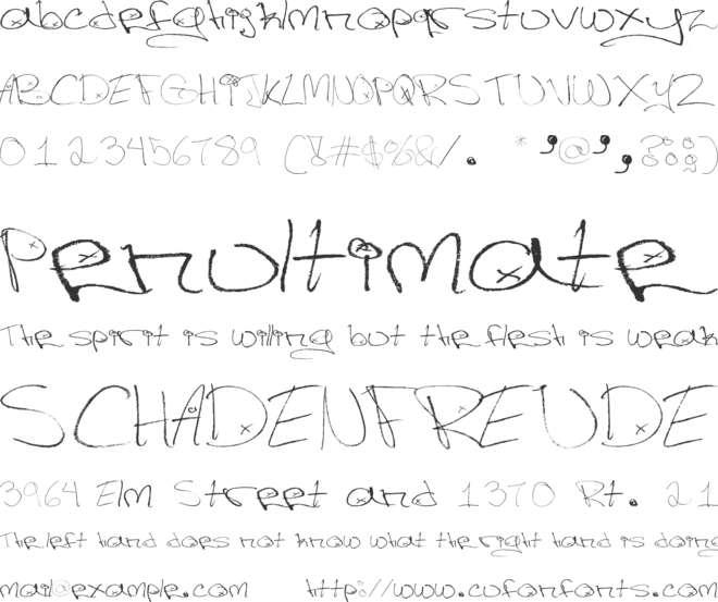 Figge Hand Style font preview