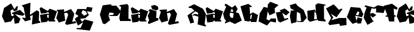 Ghang Plain font
