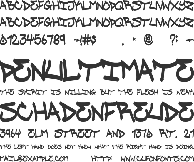 MR SKAE font preview