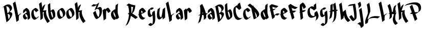 Blackbook 3rd Regular font