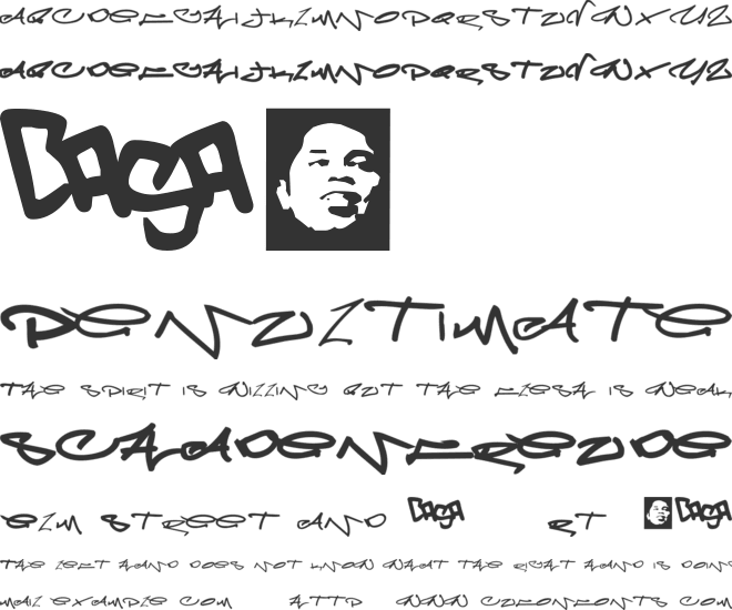 Meglaphoid font preview