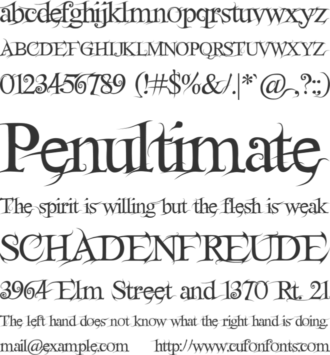 FairydustB font preview