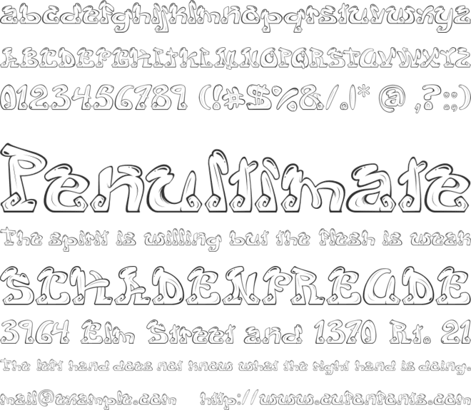 Eazy 3 font preview