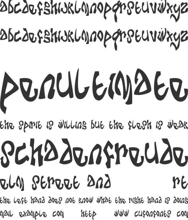 Da Bomb font preview