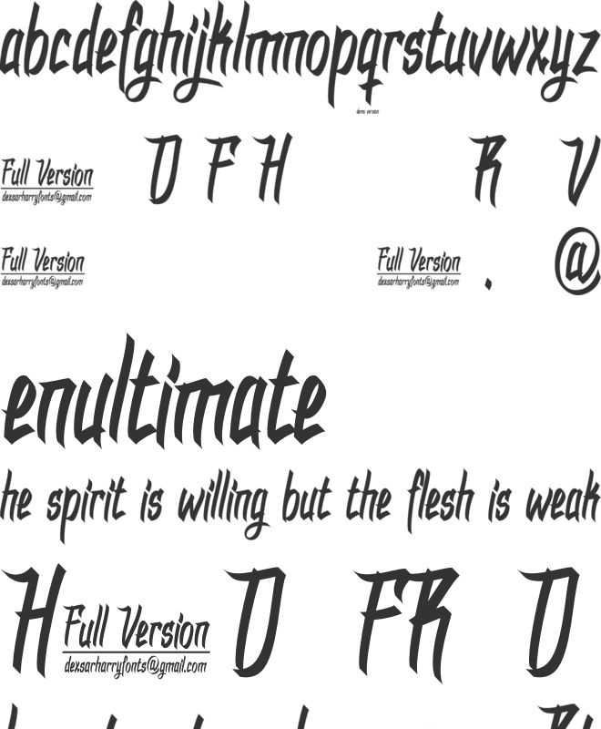 DHF Dexgraffiti Return font preview