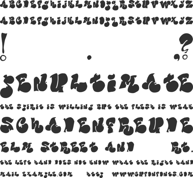 Political Graft Fill font preview