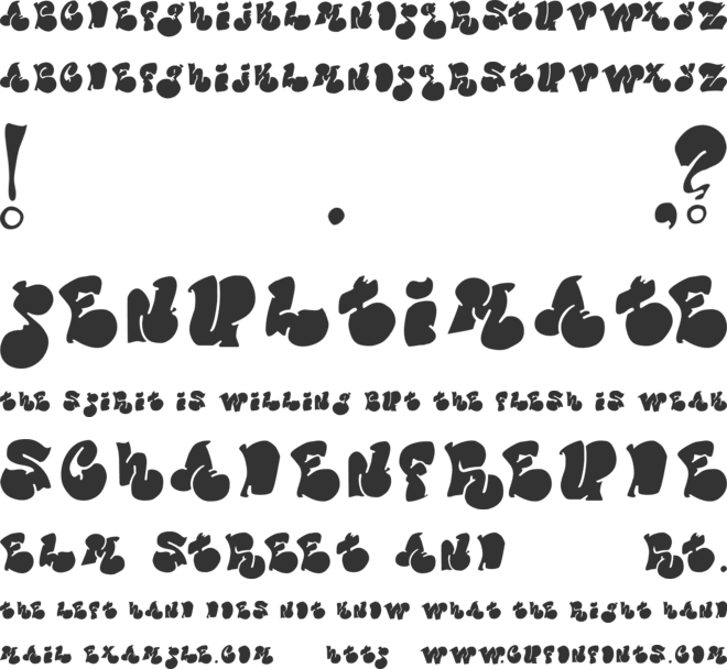 Political Graft Fill font preview