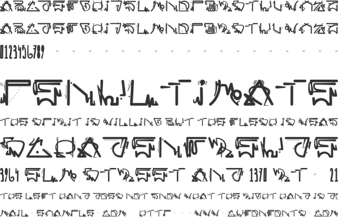 FUTURISTA SP font preview