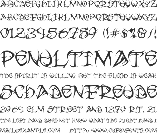 Tribal font preview