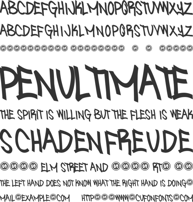 Sniffin Paint font preview