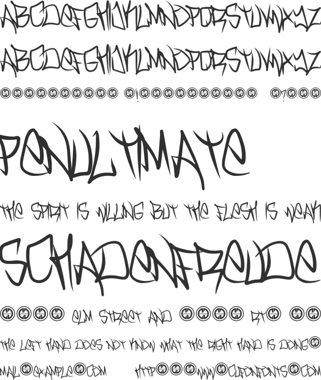 Turnt Up font preview