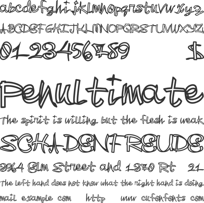 MadSkilz font preview