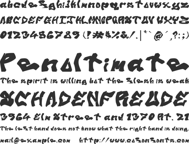 Old Skool Graff font preview