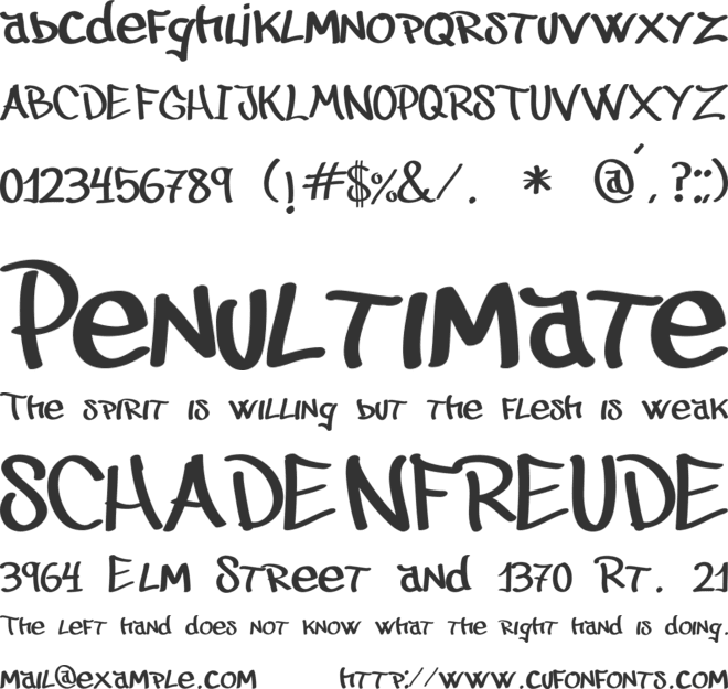 Juanalzada font preview
