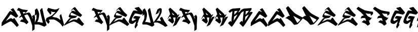 CRUZE2 Regular font