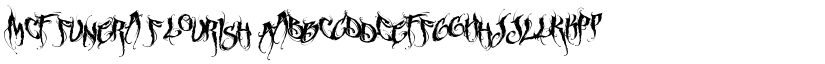 MCF funera flourish font